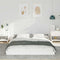 vidaXL Bed Frame White 160 x 200 cm Solid pine wood