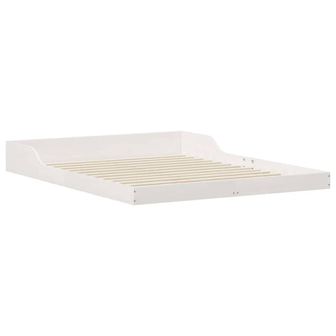 vidaXL Bed Frame White 160 x 200 cm Solid pine wood