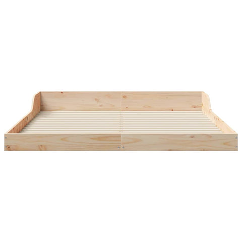 vidaXL Bed Frame Brown 140 x 200 cm Solid pine wood