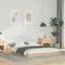 vidaXL Bed Frame Brown 135 x 190 cm Solid pine wood