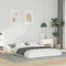 vidaXL Bed Frame White 135 x 190 cm Solid pine wood