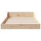 vidaXL Bed Frame Brown 100 x 200 cm Solid pine wood