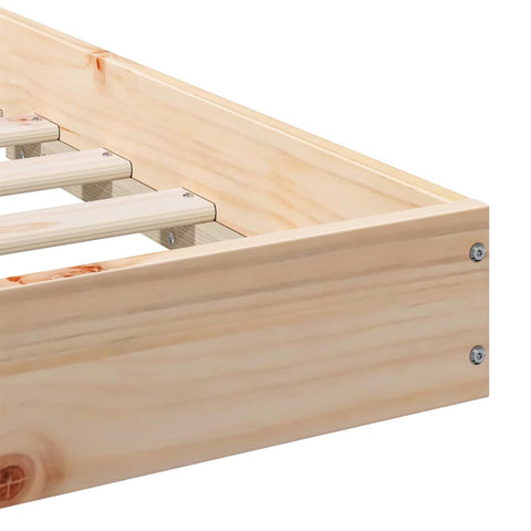 vidaXL Bed Frame Brown 80 x 210 cm Solid pine wood