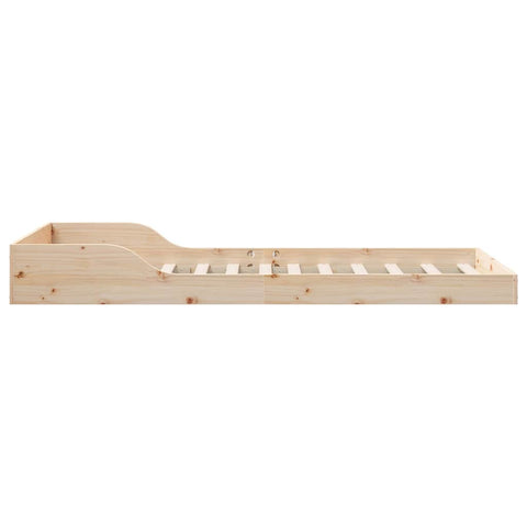 vidaXL Bed Frame Brown 80 x 210 cm Solid pine wood