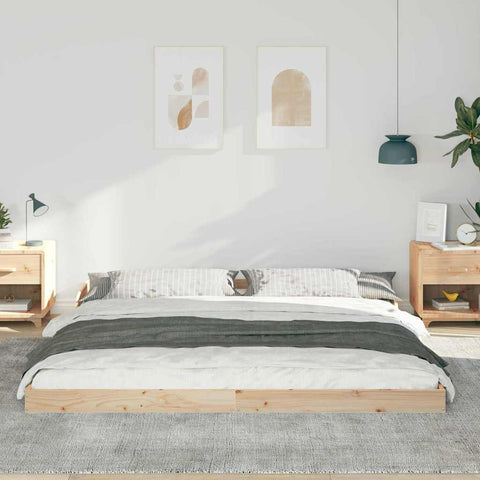 vidaXL Bed Frame Brown 180 x 210 cm Solid pine wood