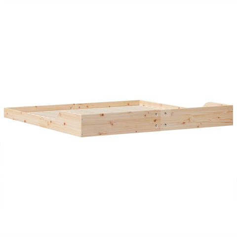 vidaXL Bed Frame Brown 180 x 210 cm Solid pine wood