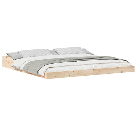 vidaXL Bed Frame Brown 180 x 210 cm Solid pine wood