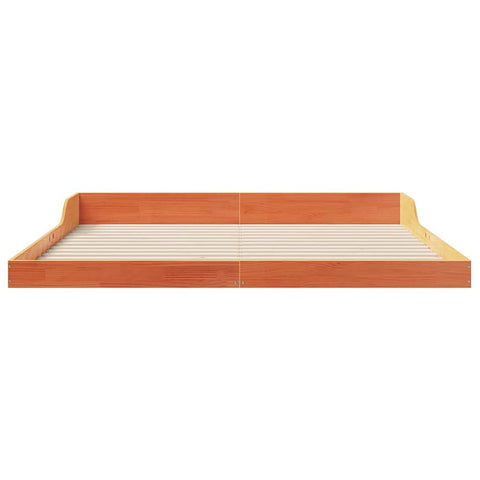vidaXL Bed Frame Wax brown 180 x 210 cm Solid pine wood
