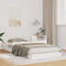vidaXL Bed Frame White 90 x 220 cm Solid pine wood