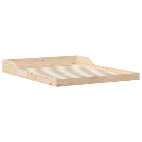 vidaXL Bed Frame Brown 140 x 220 cm Solid pine wood
