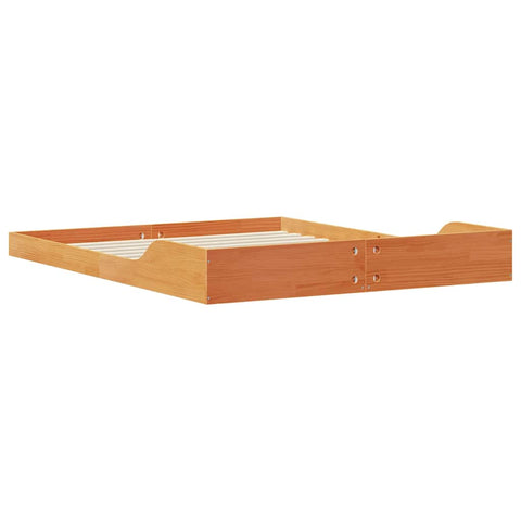 vidaXL Bed Frame Wax brown 160 x 220 cm Solid pine wood