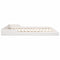 vidaXL Bed Frame White 200 x 220 cm Solid pine wood