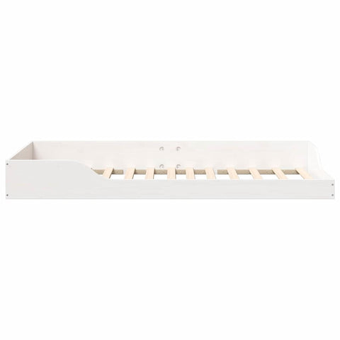 vidaXL Floor Bed Frame White 100 x 200 cm Solid pine wood