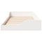 vidaXL Floor Bed Frame White 80 x 200 cm Solid pine wood