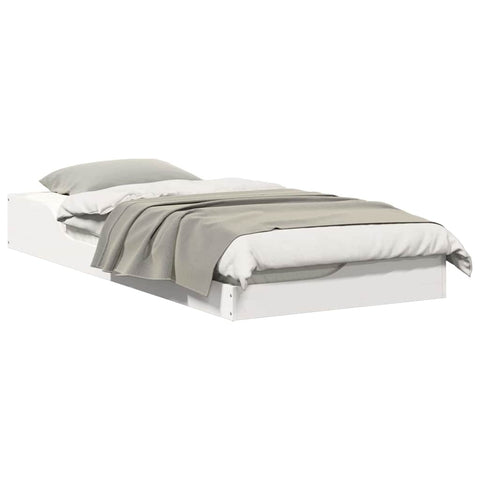 vidaXL Floor Bed Frame White 80 x 200 cm Solid pine wood