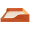 vidaXL Floor Bed Frame Wax brown 100 x 210 cm Solid pine wood
