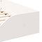 vidaXL Floor Bed Frame White 90 x 220 cm Solid pine wood