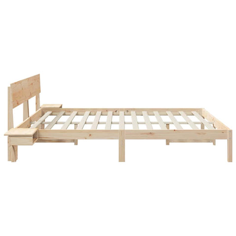 vidaXL Bed Frame with Bedside Tables with Headboard Brown 180 x 200 cm