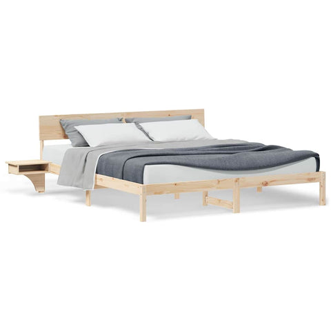 vidaXL Bed Frame with Bedside Tables with Headboard Brown 180 x 200 cm