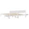 vidaXL Bed Frame with Bedside Tables with Headboard White 180 x 200 cm
