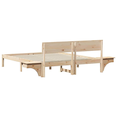 vidaXL Bed Frame with Bedside Tables with Headboard Brown 160 x 200 cm