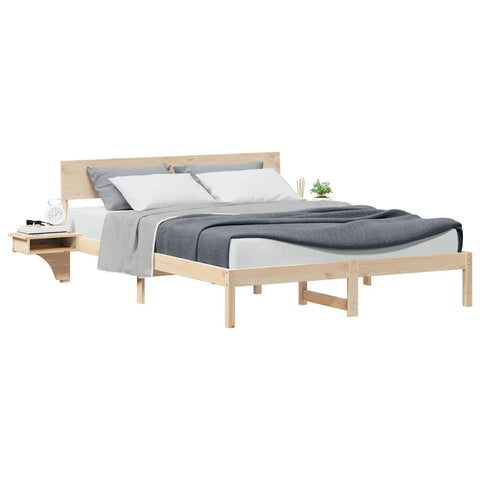 vidaXL Bed Frame with Bedside Tables with Headboard Brown 160 x 200 cm