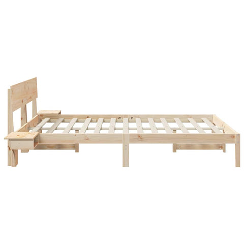 vidaXL Bed Frame with Bedside Tables with Headboard Brown 160 x 200 cm