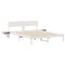 vidaXL Bed Frame with Bedside Tables with Headboard White 160 x 200 cm