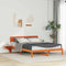 vidaXL Bed Frame with Bedside Tables Wax brown 160 x 200 cm