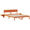 vidaXL Bed Frame with Bedside Tables Wax brown 160 x 200 cm