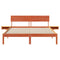 vidaXL Bed Frame with Bedside Tables Wax brown 160 x 200 cm