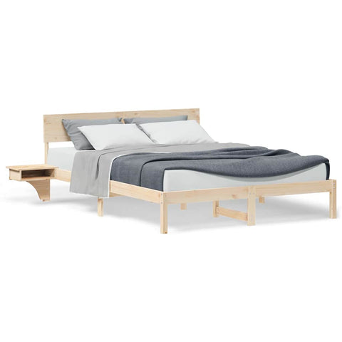 vidaXL Bed Frame with Bedside Tables with Headboard Brown 150 x 200 cm