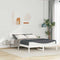 vidaXL Bed Frame with Bedside Tables with Headboard White 150 x 200 cm