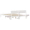 vidaXL Bed Frame with Bedside Tables with Headboard White 150 x 200 cm