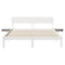 vidaXL Bed Frame with Bedside Tables with Headboard White 150 x 200 cm