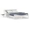 vidaXL Bed Frame with Bedside Tables with Headboard White 150 x 200 cm