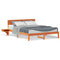 vidaXL Bed Frame with Bedside Tables Wax brown 150 x 200 cm