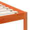 vidaXL Bed Frame with Bedside Tables Wax brown 140 x 200 cm