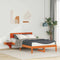 vidaXL Bed Frame with Bedside Tables Wax brown 140 x 200 cm