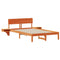 vidaXL Bed Frame with Bedside Tables Wax brown 140 x 200 cm