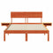vidaXL Bed Frame with Bedside Tables Wax brown 140 x 200 cm