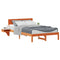 vidaXL Bed Frame with Bedside Tables Wax brown 140 x 200 cm
