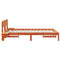 vidaXL Bed Frame with Bedside Tables Wax brown 140 x 200 cm