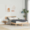 vidaXL Bed Frame with Bedside Tables with Headboard Brown 140 x 190 cm