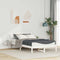 vidaXL Bed Frame with Bedside Tables with Headboard White 140 x 190 cm