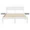 vidaXL Bed Frame with Bedside Tables with Headboard White 140 x 190 cm