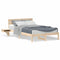 vidaXL Bed Frame with Bedside Tables with Headboard Brown 135 x 190 cm