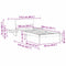 vidaXL Bed Frame with Bedside Tables with Headboard White 100 x 200 cm