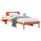 vidaXL Bed Frame with Bedside Tables Wax brown 100 x 200 cm