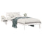 vidaXL Bed Frame with Bedside Tables White 90 x 200 cm Solid pine wood
